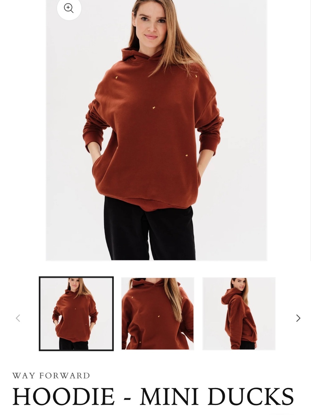 Mini Ducks Hoodie - Women's Rust Hoodie